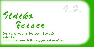 ildiko heiser business card